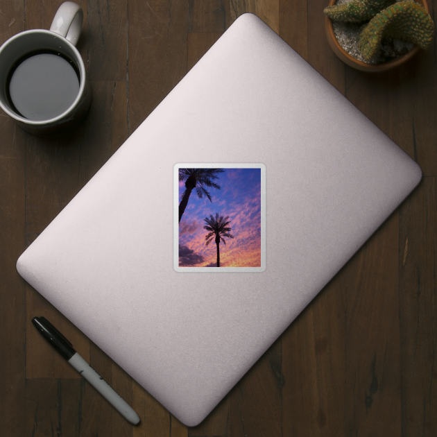 Sunset Palm Trees by NewburyBoutique